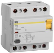 IEK KARAT Выключатель дифференциальный ВД1-63S 4Р 63А 300мА MDV12-4-063-300 IEK KARAT Выключатель дифференциальный ВД1-63S 4Р 63А 300мА MDV12-4-063-300