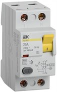 IEK KARAT Выключатель дифференциальный ВД1-63S 2Р 25А 300мА MDV12-2-025-300 IEK KARAT Выключатель дифференциальный ВД1-63S 2Р 25А 300мА MDV12-2-025-300