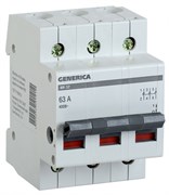 IEK GENERICA Выключатель нагрузки (мини-рубильник) ВН-32 3Р 63А MNV15-3-063 IEK GENERICA Выключатель нагрузки (мини-рубильник) ВН-32 3Р 63А MNV15-3-063