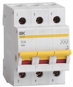 IEK KARAT Выключатель нагрузки (мини-рубильник) ВН-32 3Р 20А MNV10-3-020 IEK KARAT Выключатель нагрузки (мини-рубильник) ВН-32 3Р 20А MNV10-3-020