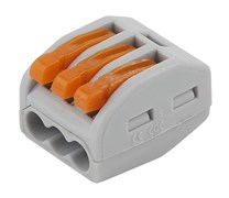 ЭРА NO-222-23 Клемма СМК, серия 413, с рычагом, 3 отверстия, 0.08-2.5мм2 (упак. 2 шт.) Б0033397 ЭРА NO-222-23 Клемма СМК, серия 413, с рычагом, 3 отверстия, 0.08-2.5мм2 (упак. 2 шт.) Б0033397