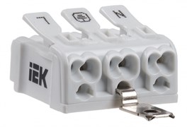 IEK Клемма пружинная соединительная КСПз3-L+N+PE UKZ-B06-3P-F0-E1-10 IEK Клемма пружинная соединительная КСПз3-L+N+PE UKZ-B06-3P-F0-E1-10