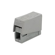 Строительно-монтажная клемма СМК 224-101 для светильника на 1 проводник (1,0-2,5)/(0,5-2,5) мм², серая (100 шт./уп.) Rexant 07-2401