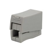 Строительно-монтажная клемма СМК 224-112 для светильника на 2 проводника (1,0-2,5)/(0,5-2,5) мм², белая (100 шт./уп.) Rexant 07-2411