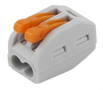 ЭРА NO-222-18 Клемма СМК, серия 412, с рычагом, 2 отверстия, 0.08-2.5мм2 (упак. 100 шт.) Б0033392