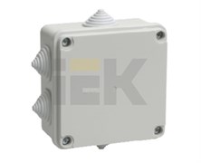 IEK Коробка КМ41233 распаячная для о/п 100х100х50мм IP44 (RAL7035, 6 гермовводов) UKO11-100-100-050-K41-44 IEK Коробка КМ41233 распаячная для о/п 100х100х50мм IP44 (RAL7035, 6 гермовводов) UKO11-100-100-050-K41-44
