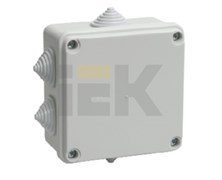 IEK Коробка КМ41234 распаячная для о/п 100х100х50мм IP55 (RAL7035, 6 гермовводов) UKO11-100-100-050-K41-55 IEK Коробка КМ41234 распаячная для о/п 100х100х50мм IP55 (RAL7035, 6 гермовводов) UKO11-100-100-050-K41-55