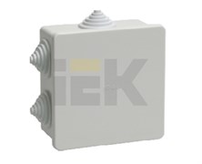 IEK Коробка КМ41235 распаячная для о/п 85х85х40мм IP44 (RAL7035, 6 гермовводов) UKO11-085-085-040-K41-44 IEK Коробка КМ41235 распаячная для о/п 85х85х40мм IP44 (RAL7035, 6 гермовводов) UKO11-085-085-040-K41-44