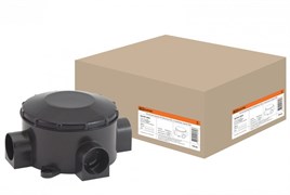 TDM Распаячная коробка ОП D80х35мм, IP42, 3-х рожковая, черная SQ1401-4044 TDM Распаячная коробка ОП D80х35мм, IP42, 3-х рожковая, черная SQ1401-4044