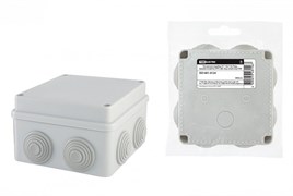 TDM Распаячная коробка ОП 110х110х70мм, крышка на винтах, IP55, 8вх. инд. штрих-код SQ1401-0124 TDM Распаячная коробка ОП 110х110х70мм, крышка на винтах, IP55, 8вх. инд. штрих-код SQ1401-0124