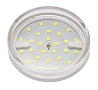 Jazzway Лампа светодиодная (LED) «таблетка» d75мм GX53 100° 6Вт 220-230В прозрачная тепло-белая желтая 3000К .2851970