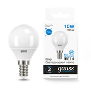 Gauss Лампа Elementary Шар 10W 750lm 6500K Е14 LED 53130 Gauss Лампа Elementary Шар 10W 750lm 6500K Е14 LED 53130