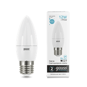 Gauss Лампа Elementary Свеча 12W 950lm 4100K E27 LED 30222