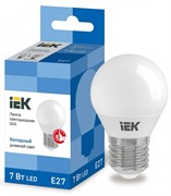 IEK Лампа светодиодная ECO G45 шар 7Вт 230В 6500К E27 LLE-G45-7-230-65-E27