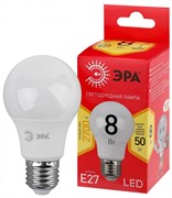 ЭРА Лампочка светодиодная RED LINE LED A55-8W-827-E27 R Е27 / E27 8 Вт теплый белый свет Б0052659