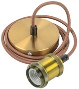 IEK Патрон подвесной E27 со шнуром 1,5м RETRO золото EPA12-04-02-K22 IEK Патрон подвесной E27 со шнуром 1,5м RETRO золото EPA12-04-02-K22
