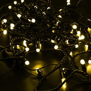 NEON-NIGHT Гирлянда Нить 10м, постоянное свечение, черный ПВХ, 230В, цвет: Жёлтый 305-171