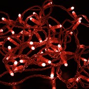 NEON-NIGHT Гирлянда Нить 10м, с эффектом мерцания, прозрачный ПВХ, 24В, цвет: Красный 305-252