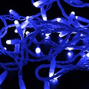 NEON-NIGHT Гирлянда Нить 10м, с эффектом мерцания, белый ПВХ, 24В, цвет: Синий 305-233