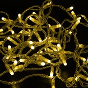 NEON-NIGHT Гирлянда Нить 10м, с эффектом мерцания, прозрачный ПВХ, 24В, цвет: Жёлтый 305-251