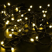 NEON-NIGHT Гирлянда Нить 10м, с эффектом мерцания, черный ПВХ, 24В, цвет: Жёлтый 305-241