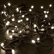 NEON-NIGHT Гирлянда Нить 10м, с эффектом мерцания, черный ПВХ, 24В, цвет: Тёплый белый 305-246