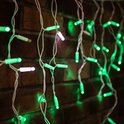 NEON-NIGHT Гирлянда "Айсикл" 4,8х0,6 м, с эффектом мерцания, белый ПВХ, 176LED, цвет: Зелёный, 230В 255-164