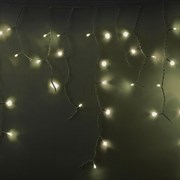 NEON-NIGHT Гирлянда Айсикл (бахрома) светодиодный, 5,6 х 0,9 м, с эффектом мерцания, БЕЛЫЙ провод "КАУЧУК", 230 В, диоды ТЕПЛЫЙ БЕЛЫЙ, 240 LED 255-266