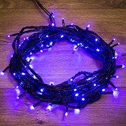 NEON-NIGHT Гирлянда "Твинкл Лайт" 10 м, черный ПВХ, 100 диодов, цвет синий 303-133