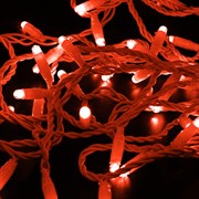 NEON-NIGHT Гирлянда Нить 10м, с эффектом мерцания, белый ПВХ, 24В, цвет: Красный 305-232