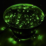 NEON-NIGHT Гирлянда "Твинкл Лайт" 10 м, черный ПВХ, 100 диодов, цвет зеленый 303-137
