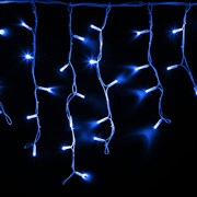 NEON-NIGHT Гирлянда Айсикл (бахрома) светодиодный, 4,0 х 0,6 м, белый провод "КАУЧУК", 230 В, диоды синие, 128 LED 255-203