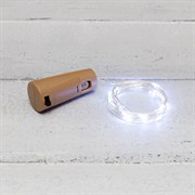 NEON-NIGHT Гирлянда «Роса» с пробкой 2 м, 20 LED, белое свечение, 3хLR44 в комплекте 302-025