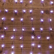 NEON-NIGHT Гирлянда "Светодиодный Дождь" 1,5*1,5 м, с насадками шарики, свечение с динамикой, прозрачный провод, 230 В, диоды Белый 235-045