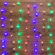 NEON-NIGHT Гирлянда "Светодиодный Дождь" 1,5*1,5 м, с насадками шарики, свечение с динамикой, прозрачный провод, 230 В, диоды Мультиколор 235-049