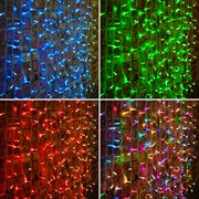 NEON-NIGHT Гирлянда "Светодиодный Дождь" 2х1,5м, прозрачный провод, 230 В, диоды RGB, 300 LED свечение с динамикой при приобретении контроллера 245-90 245-309