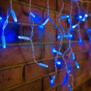 NEON-NIGHT Гирлянда Айсикл (бахрома) светодиодный, 1,8 х 0,5 м, белый провод, 230 В, диоды синие, 48 LED 255-023