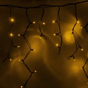 NEON-NIGHT Гирлянда Айсикл (бахрома) светодиодный, 4,0 х 0,6 м, черный провод "КАУЧУК", 230 В, диоды желтые, 128 LED 255-221