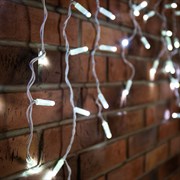 NEON-NIGHT Гирлянда Айсикл (бахрома) светодиодный, 4,8 х 0,6 м, белый провод, 230 В, диоды белые, 176 LED 255-137