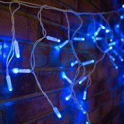 NEON-NIGHT Гирлянда Айсикл (бахрома) светодиодный, 4,8 х 0,6 м, белый провод, 230 В, диоды синие, 152 LED 255-136-6