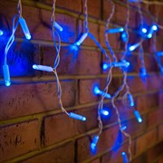NEON-NIGHT Гирлянда Айсикл (бахрома) светодиодный, 4,8 х 0,6 м, белый провод, 230 В, диоды синие, 176 LED 255-136