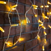 NEON-NIGHT Гирлянда Айсикл (бахрома) светодиодный, 4,8 х 0,6 м, белый провод, 230 В, диоды ТЕПЛЫЙ БЕЛЫЙ, 152 LED 255-138-6