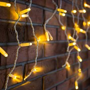 NEON-NIGHT Гирлянда Айсикл (бахрома) светодиодный, 4,8 х 0,6 м, белый провод, 230 В, диоды ТЕПЛЫЙ БЕЛЫЙ, 176 LED 255-138