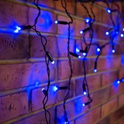 NEON-NIGHT Гирлянда Айсикл (бахрома) светодиодный, 4,8 х 0,6 м, черный провод, 230 В, диоды синие, 176 LED 255-133