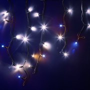 NEON-NIGHT Гирлянда Айсикл (бахрома) светодиодный, 4,0 х 0,6 м, с эффектом мерцания, черный провод "КАУЧУК", 230 В, диоды белые, 255-235