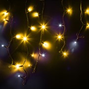 NEON-NIGHT Гирлянда Айсикл (бахрома) светодиодный, 4,0 х 0,6 м, с эффектом мерцания, черный провод "КАУЧУК", 230 В, диоды желтые, 255-231