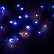 NEON-NIGHT Гирлянда Айсикл (бахрома) светодиодный, 4,0 х 0,6 м, с эффектом мерцания, черный провод "КАУЧУК", 230 В, диоды синие, 255-233