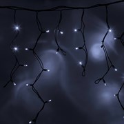 NEON-NIGHT Гирлянда Айсикл (бахрома) светодиодный, 5,6 х 0,9 м, черный провод "КАУЧУК", 230 В, диоды белые, 240 LED 255-245