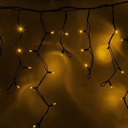 NEON-NIGHT Гирлянда Айсикл (бахрома) светодиодный, 5,6 х 0,9 м, черный провод "КАУЧУК", 230 В, диоды желтые, 240 LED 255-241