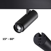 Novotech 359207 SHINO 000 черный Трековый светильник для низков. шинопровода с переключ. цветовой температуры и мощности IP20 LED 3000К\4000К\6000К 5W 359207